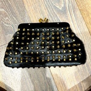 House of Tarlow clutch with faux fur